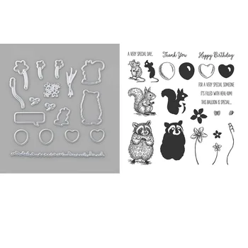 Специален набор от гумени печати за някой и координирующие печати за Специален Ден, сладки животни, Протеини, печати за scrapbooking със собствените си ръце