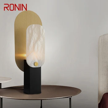 Настолна лампа RONIN от Скандинавския Мрамор, Луксозно и Модерно Изкуство, Семейна Хол, Спалня, Led Декоративна настолна Лампа За Творчество