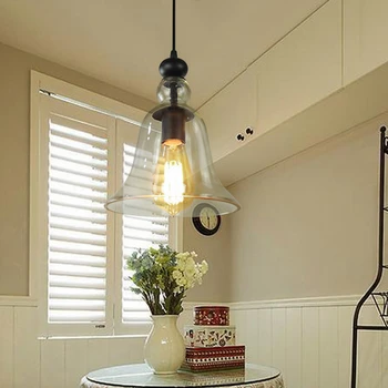 Модерните Стъклени led висящи лампи Индустриален Декор Кухненски Приспособления Кафе-Бар Промишленото Осветление на Окачен лампа, с Отделна Лампа
